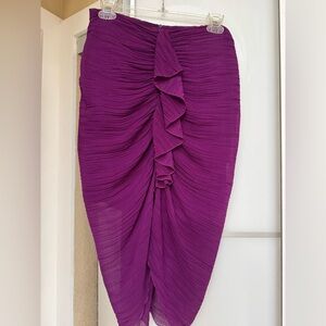 Zara pruple front ruffle skirt